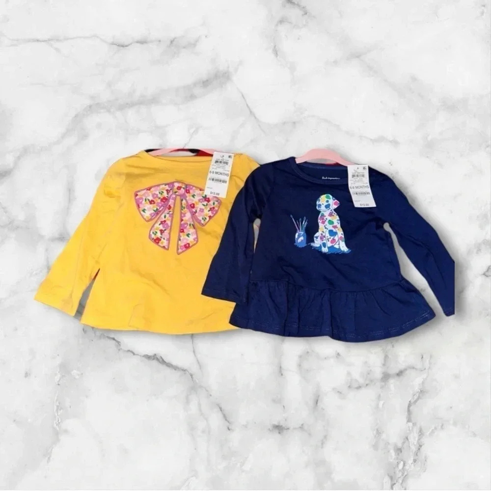 NWT First impressions  long sleeve shirts 6-9 months